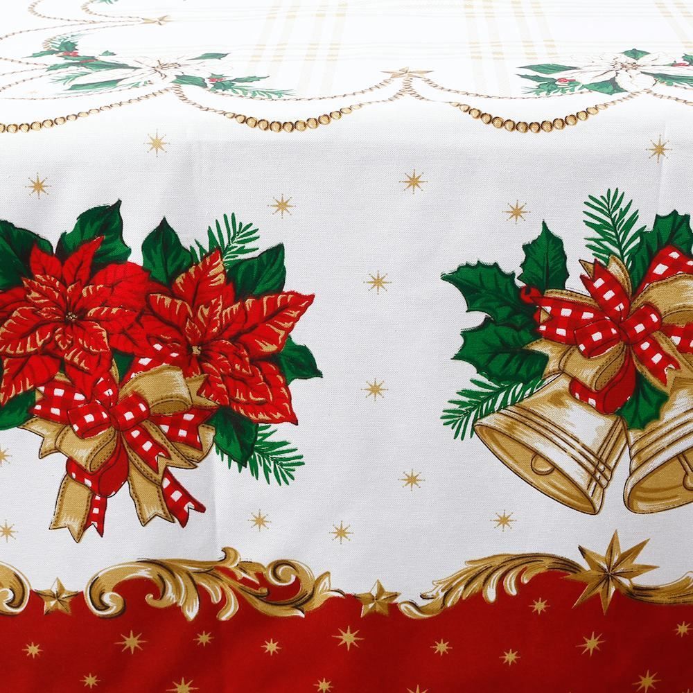 Toalha de Mesa Natal 1,40X2,10 m Döhler - Sinos Dourados