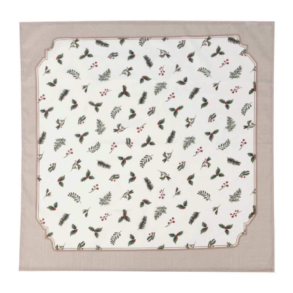Toalha de Mesa Natal 78 cm X 78Cm Döhler - Azevinhos