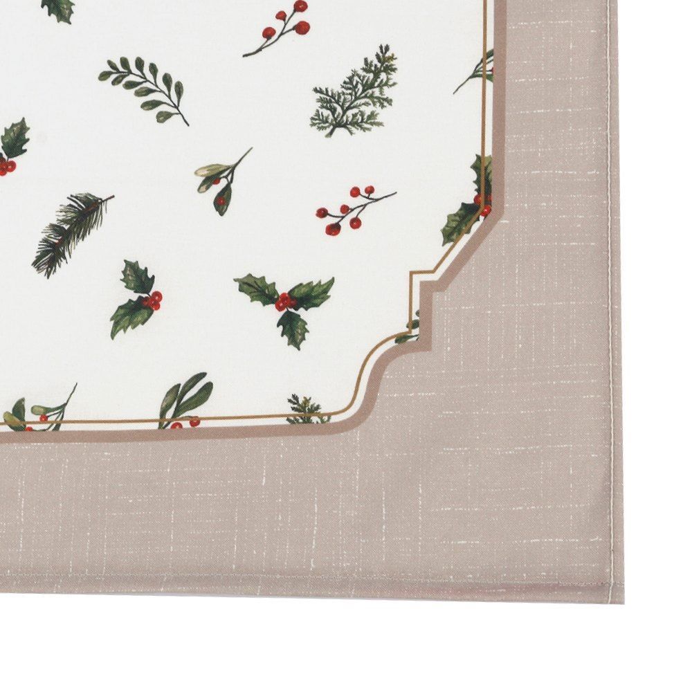 Toalha de Mesa Natal 78 cm X 78Cm Döhler - Azevinhos