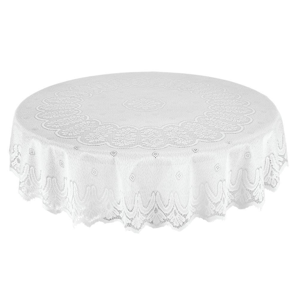 Toalha de Mesa Redonda 1,60M Arabesco Havan - Branco