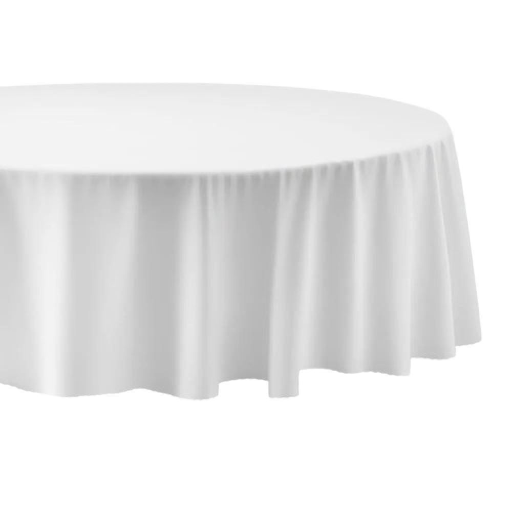 Toalha De Mesa Redonda 1,80 M Gourmet Salehtex - Branco