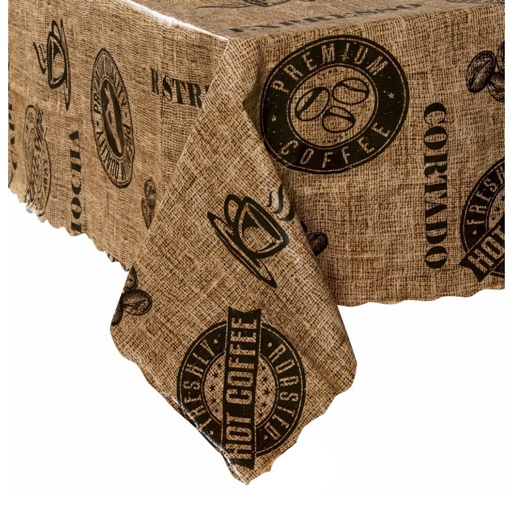 Toalha De Mesa Térmica 1,38X1,38 M Salehtex - Café Brasil Marrom 