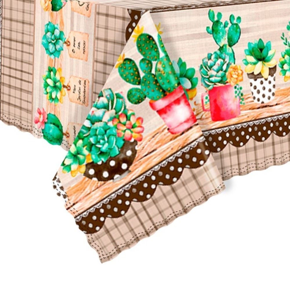 Toalha De Mesa Térmica 1,38X1,38 M Salehtex - Cactus