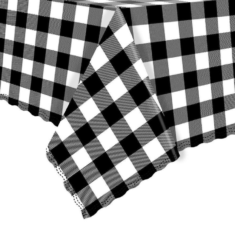 Toalha de Mesa Térmica 1,38X2,10 m Salehtex - Xadrez Preto