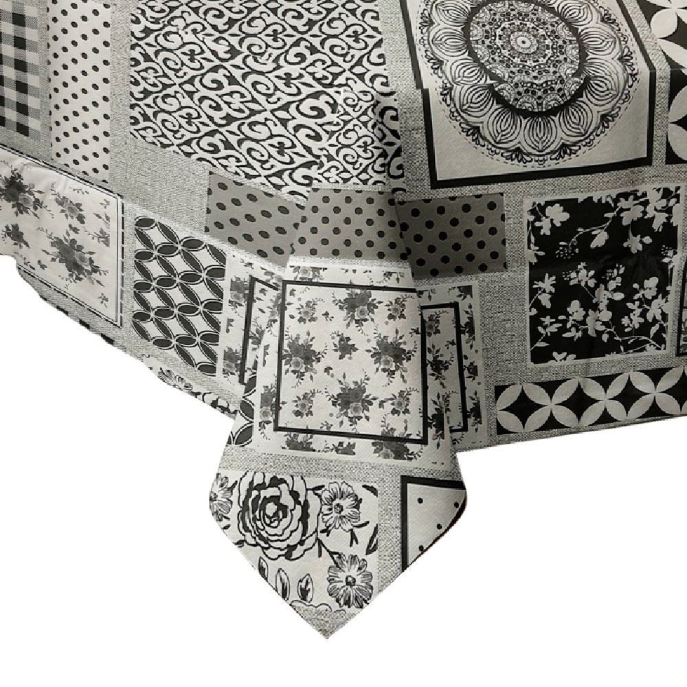 Toalha De Mesa Térmica 1,40X3,00 M Havan Casa - Patchwork Cinza