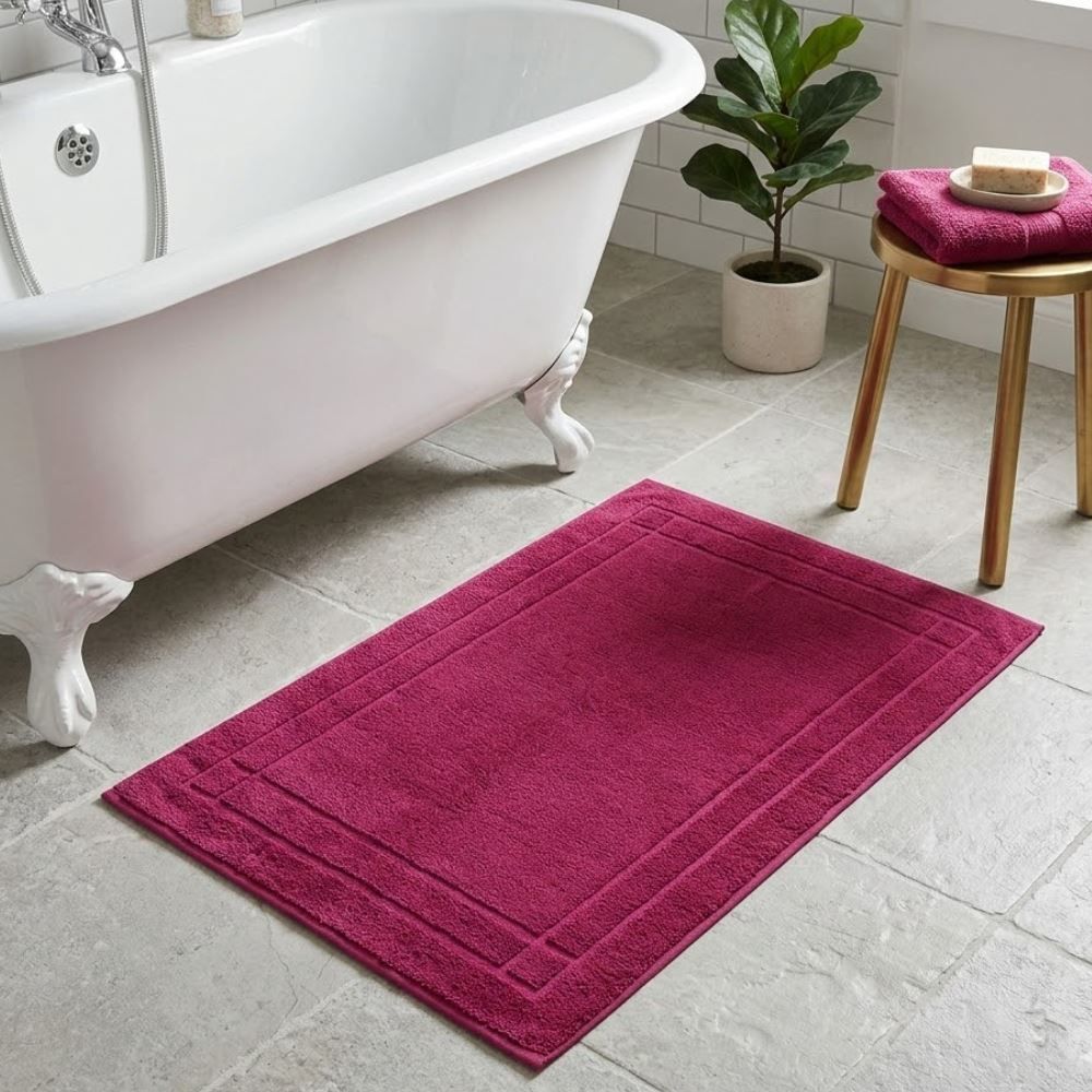 Toalha para Banheiro Antiderrapante 50X75 cm Sofisticata Havan Casa - Rosa Intenso