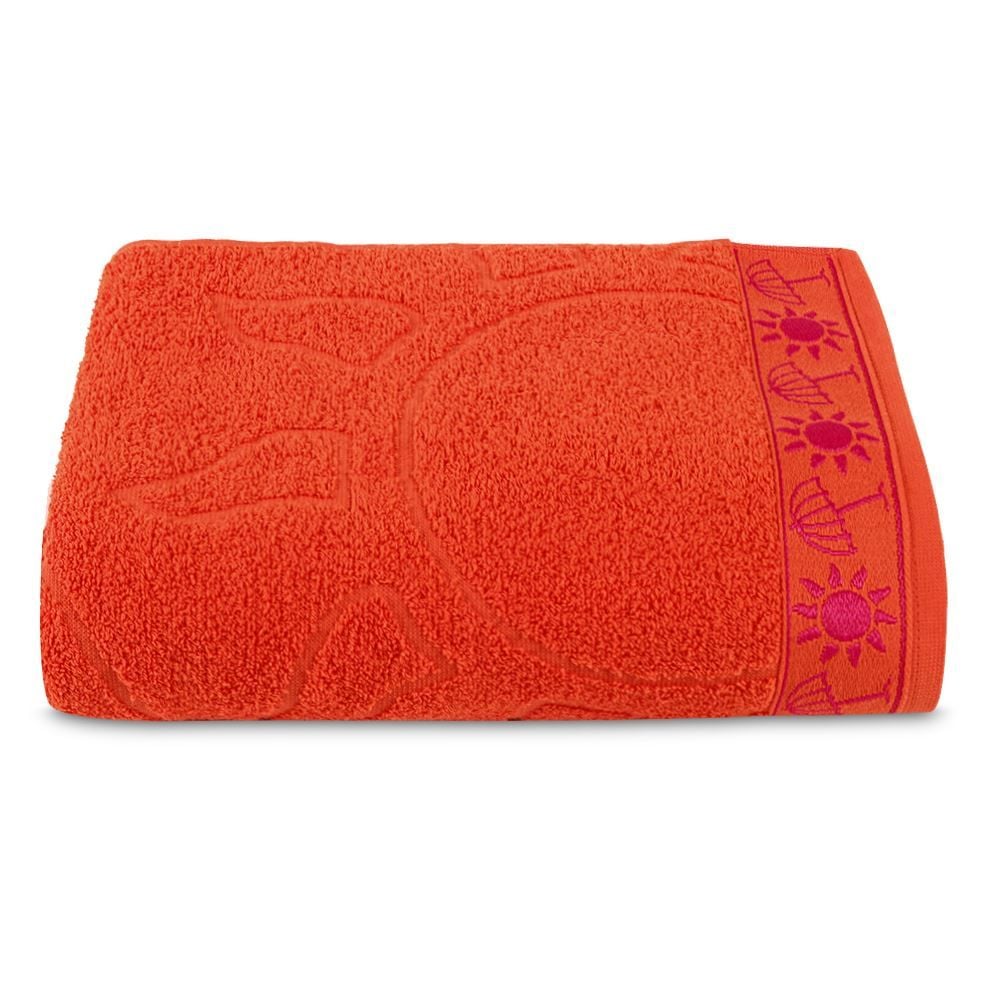 Toalha De Praia 100% Algodão Havan Casa - Laranja 