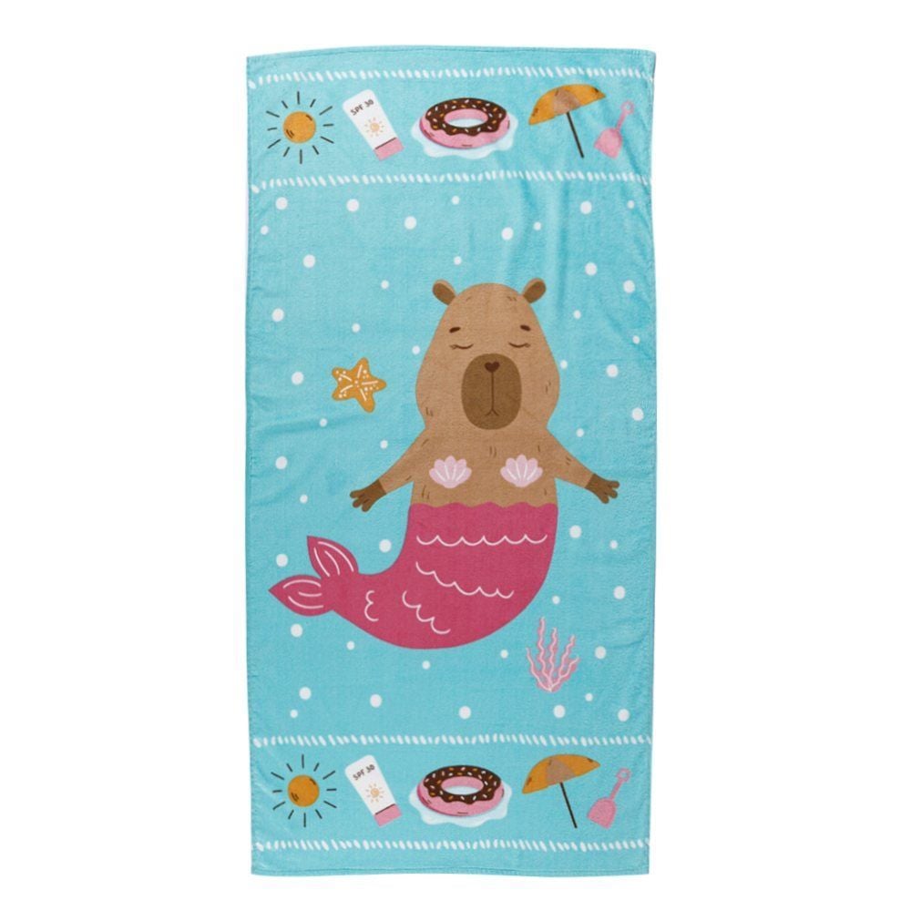 Toalha de Praia Aveludada 100% Algodão Döhler - Capivara