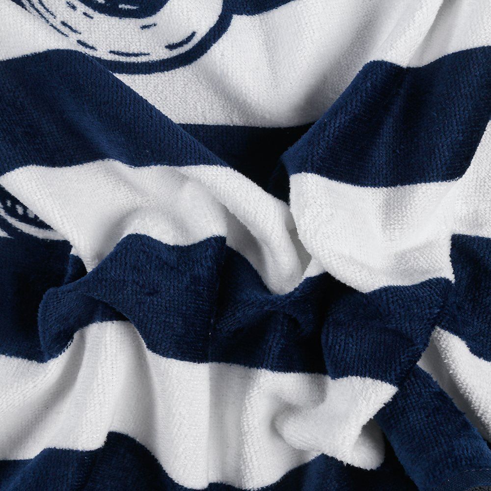 Toalha de Praia Aveludada 100% Algodão Döhler - Branco Náutico