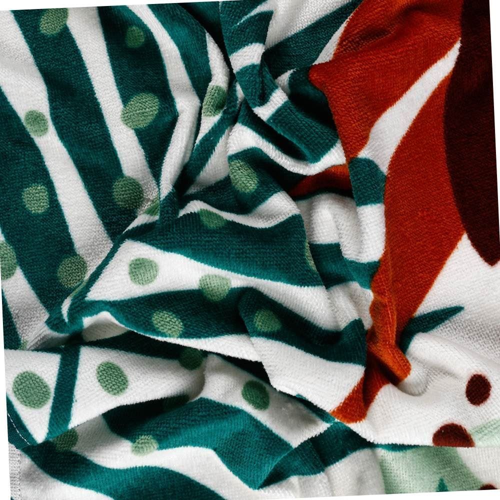 Toalha de Praia Aveludada 100% Algodão Döhler - Folhagem