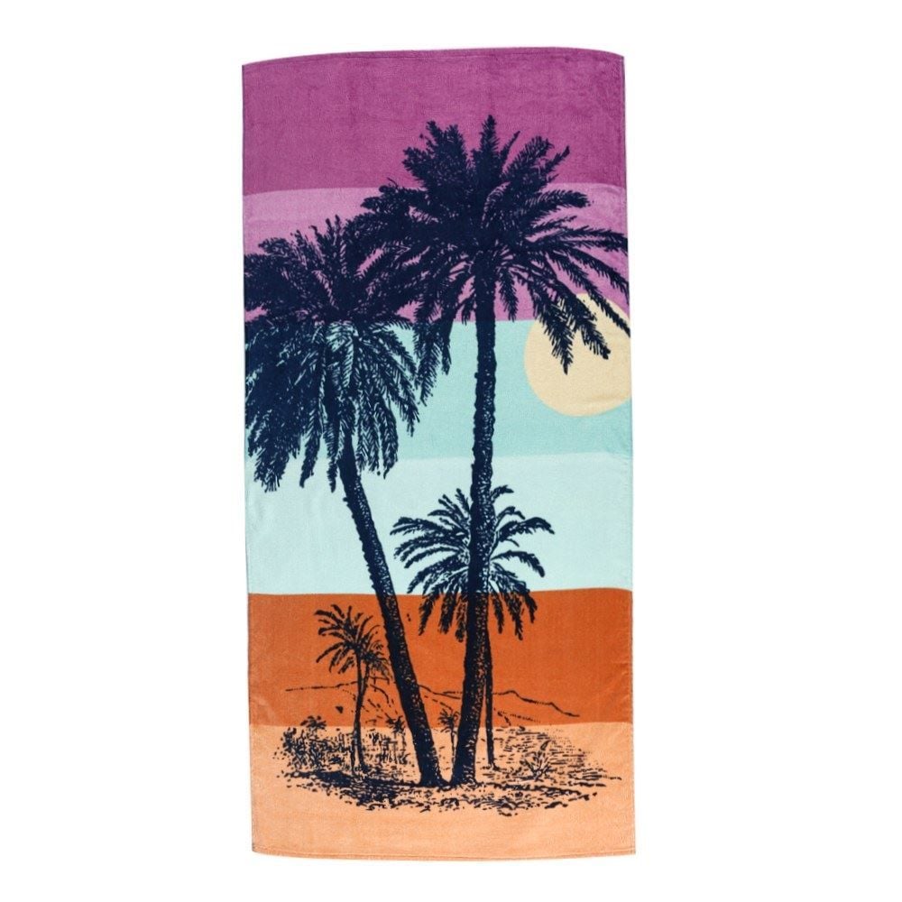 Toalha de Praia Aveludada 100% Algodão Döhler - Coqueiro