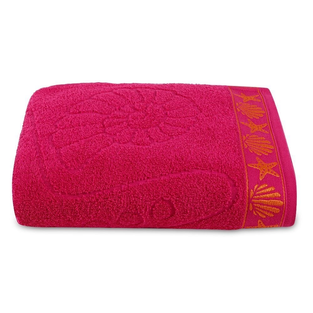 Toalha de Praia Ipanema 100% Algodão Havan Casa - Rosa Pink