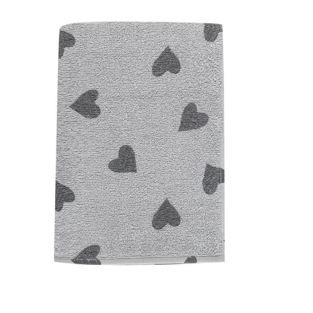 Toalha De Rosto 100% Algodão Cancún Havan Casa - Cinza Vapor Coração