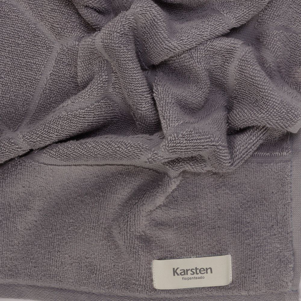 Toalha de Rosto 100% Algodão Ibiza Karsten by Havan Casa - Cinza Urbano