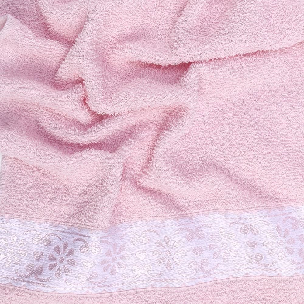 Toalha De Rosto 85% Algodão Malú Havan Casa Havan 1 Pç - Rosa Fita