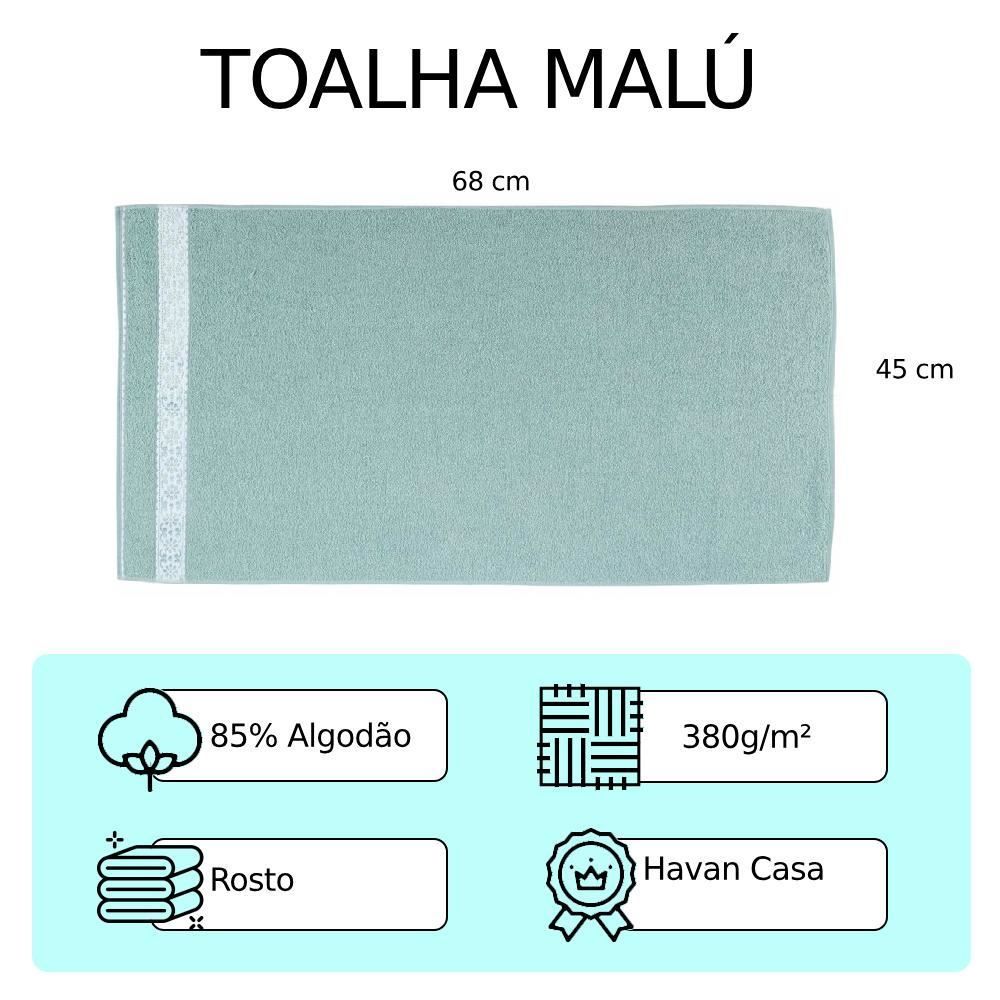 Toalha De Rosto 85% Algodão Malú Havan Casa Havan 1 Pç - Verde