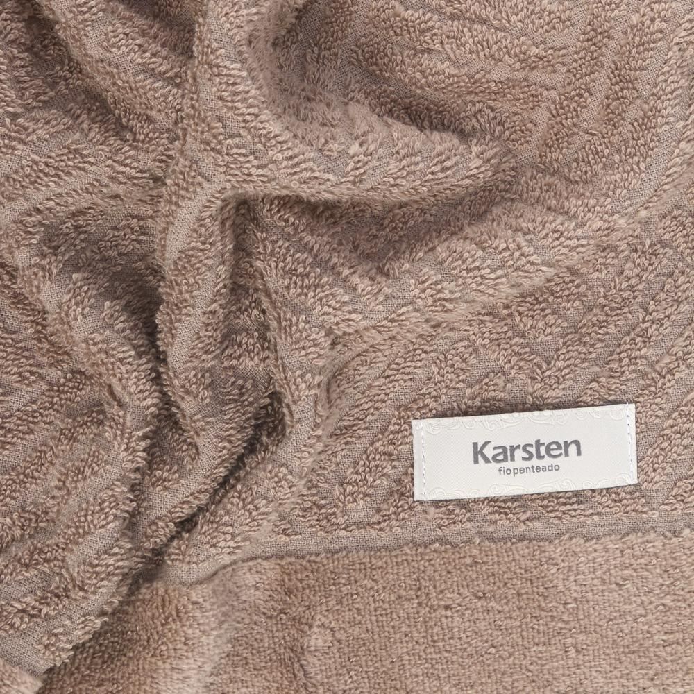 Toalha De Rosto 100% Algodão Arizona Karsten - Taupe