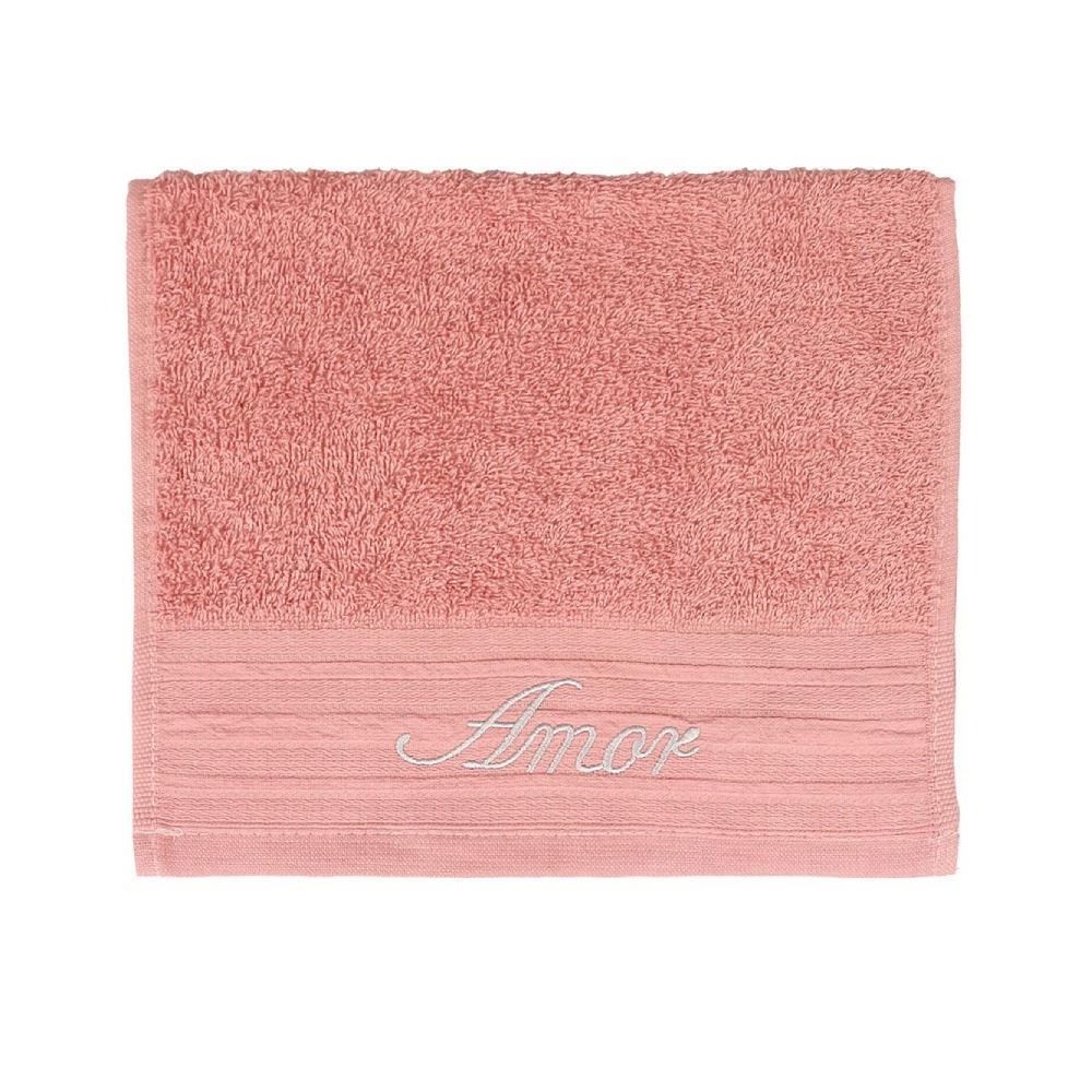 Toalha de Rosto Bordada Desejos Havan Casa - Amor Rosa