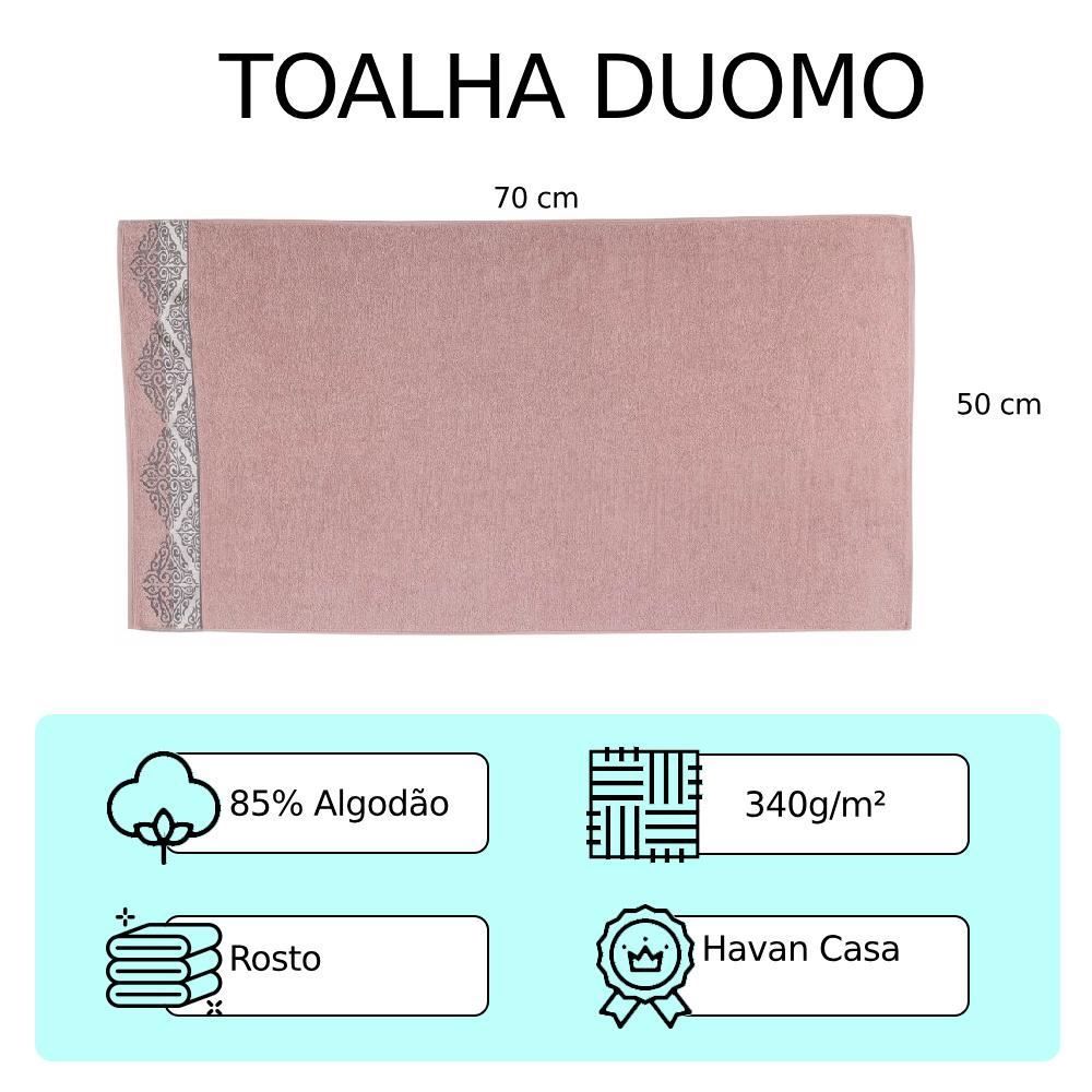 Toalha De Rosto Duomo Havan Casa - Malva Doce