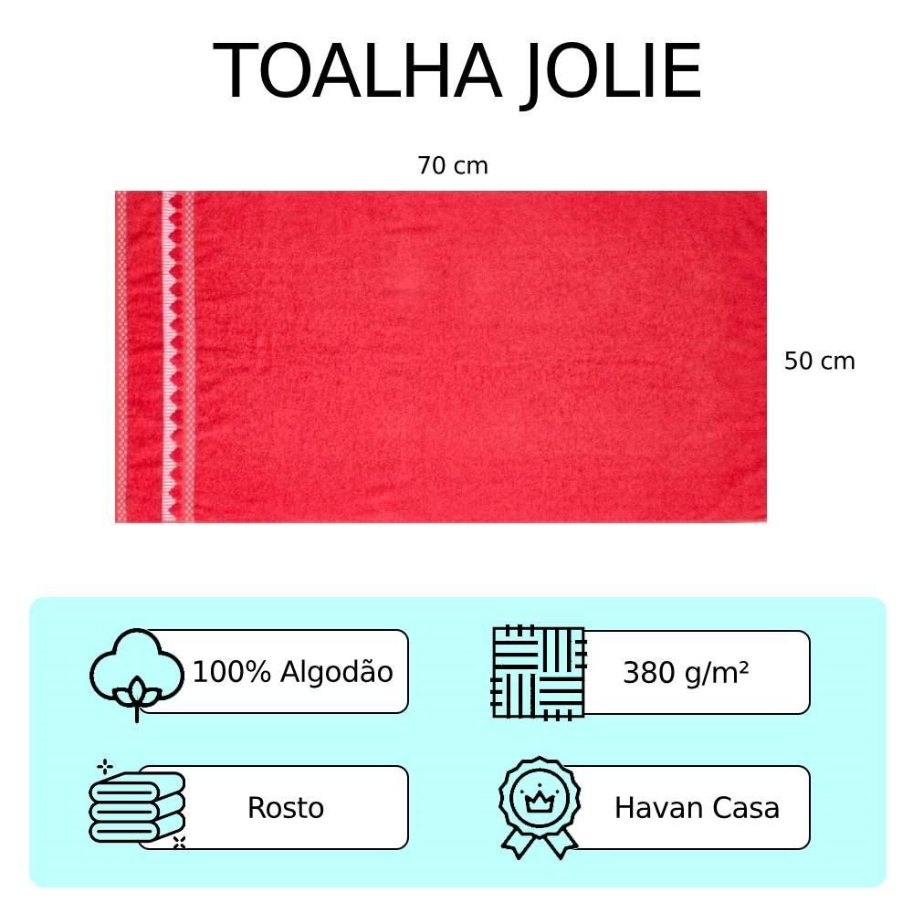 Toalha De Rosto 100% Algodão Jolie Havan Casa - Blush