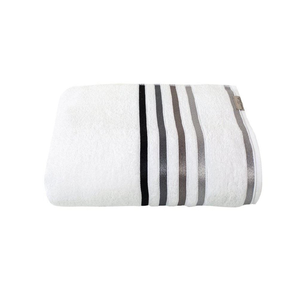 Toalha de Rosto Lumina Karsten 1 Pç - Branco e cinza