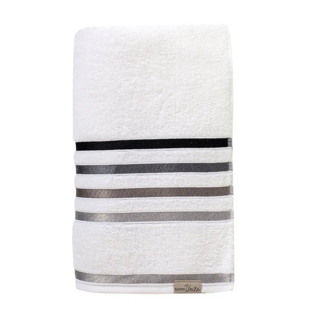 Toalha de Rosto Lumina Karsten 1 Pç - Branco e cinza
