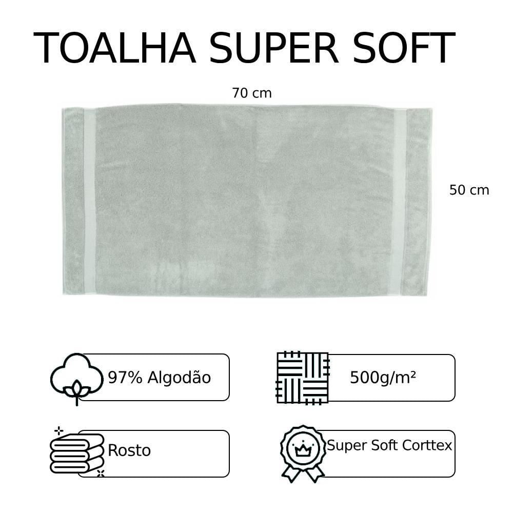 Toalha de Rosto Super Soft Zero Twist Corttex - Verde