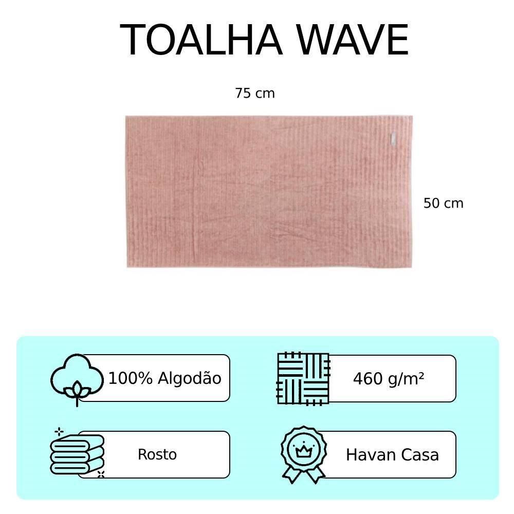 Toalha De Rosto 100% Algodão Wave Havan Casa 1 Pç - Violeta