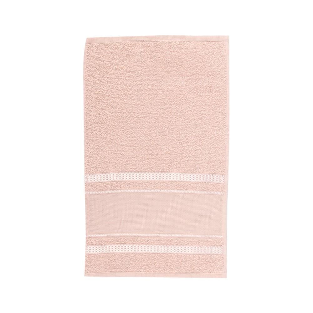 Toalha Lavabo Para Bordar Capricho - Rosa Chá