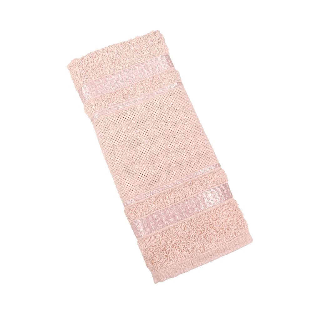 Toalha Lavabo Para Bordar Capricho - Rosa Chá