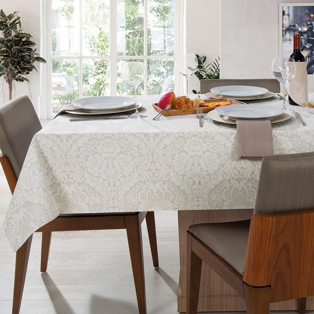 Toalha De Mesa Redonda 1,60 M Limpa Fácil Karsten - Catharina