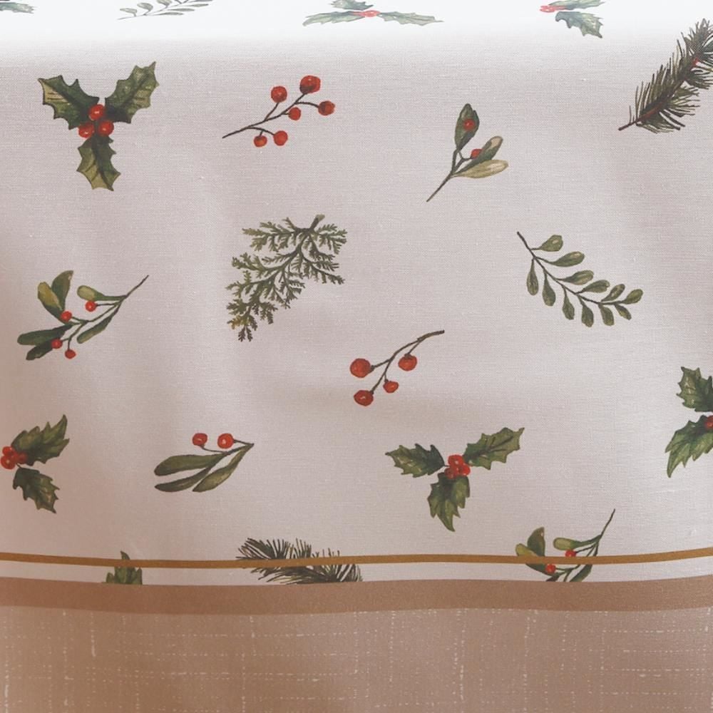 Toalha de Mesa Natal 1,80M X 1,80M Döhler - Azevinhos