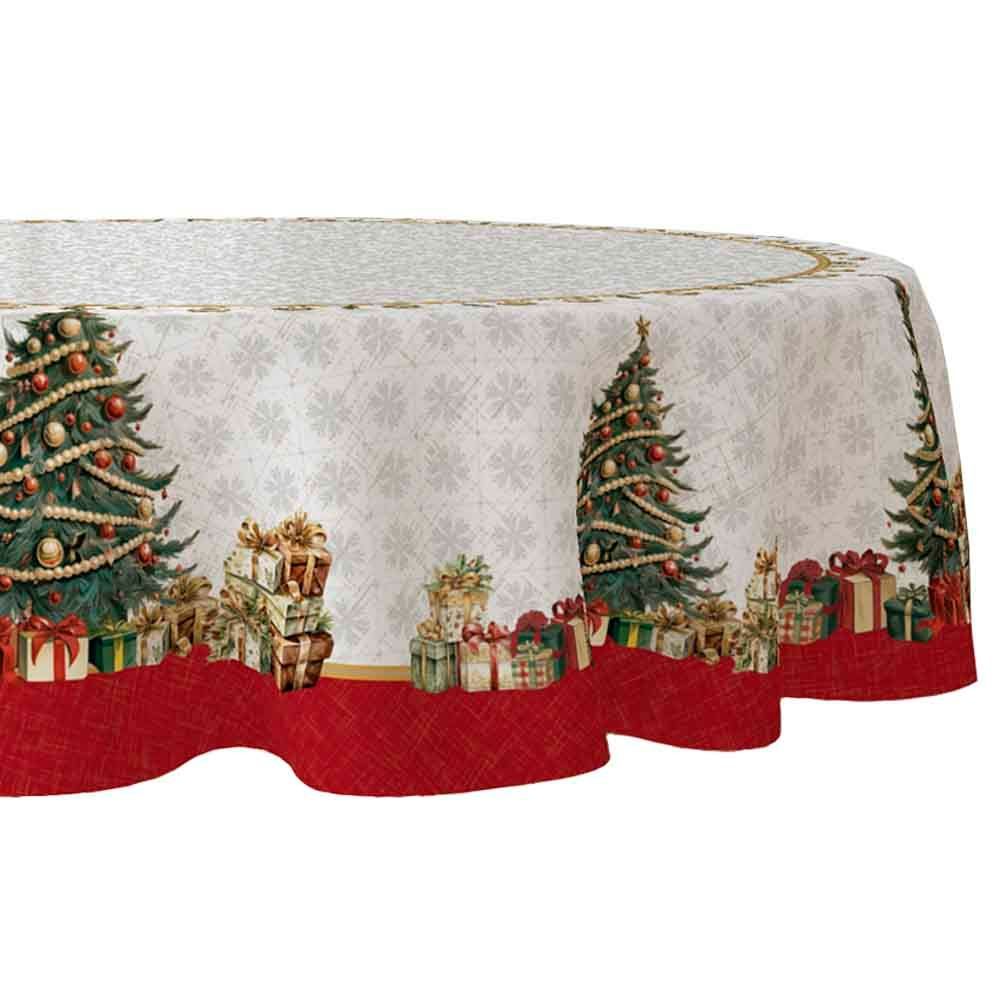 Toalha Mesa Natal Encantado Redonda 1,50M - ARVORE