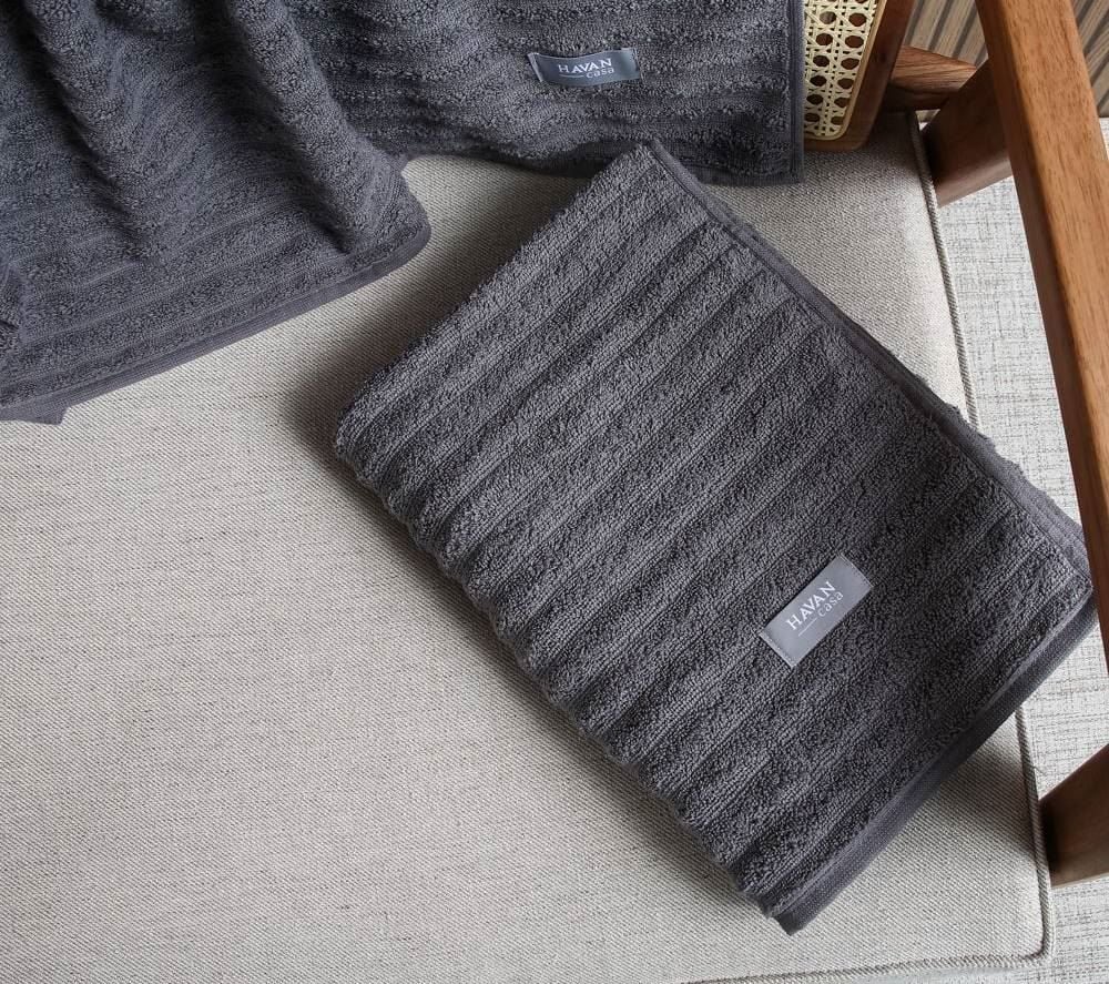 Toalha Super Banho 100% Algodão Wave Havan Casa 1 Pç - Chumbo New