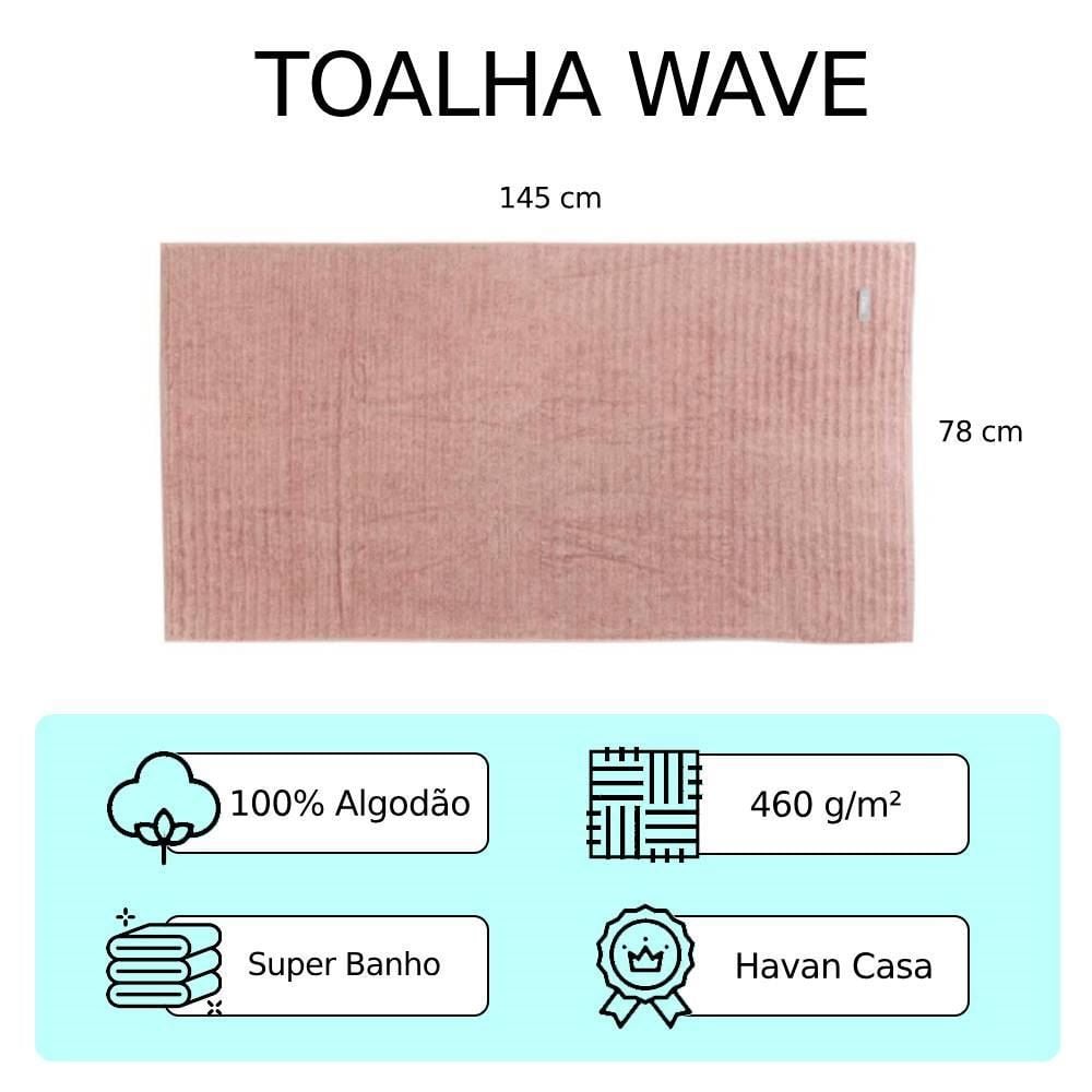 Toalha Super Banho 100% Algodão Wave Havan Casa 1 Pç - Violeta 