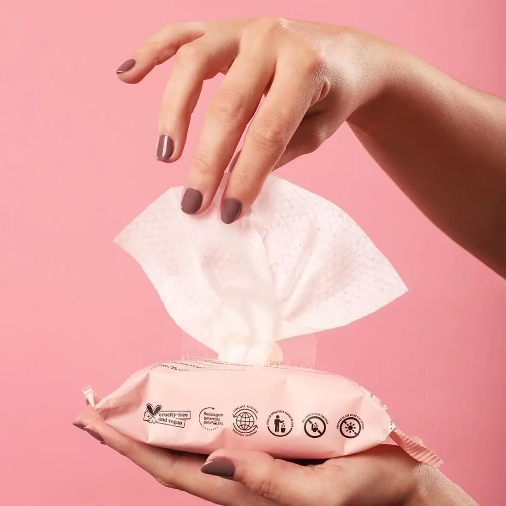 Toalhas Umedecidas De Limpeza Facial Hidrabene - Micelar