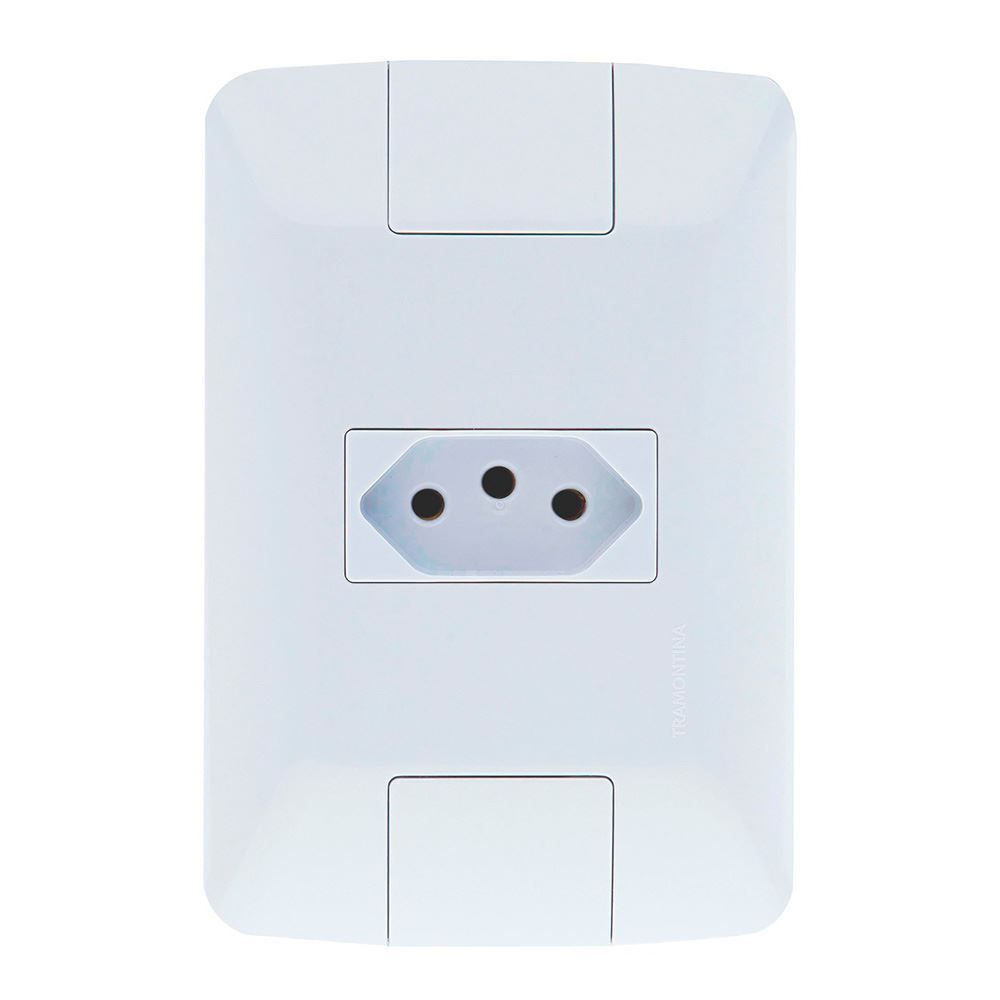 Tomada Tramontina Aria 2P+T 10A 250V Branca - 57241010