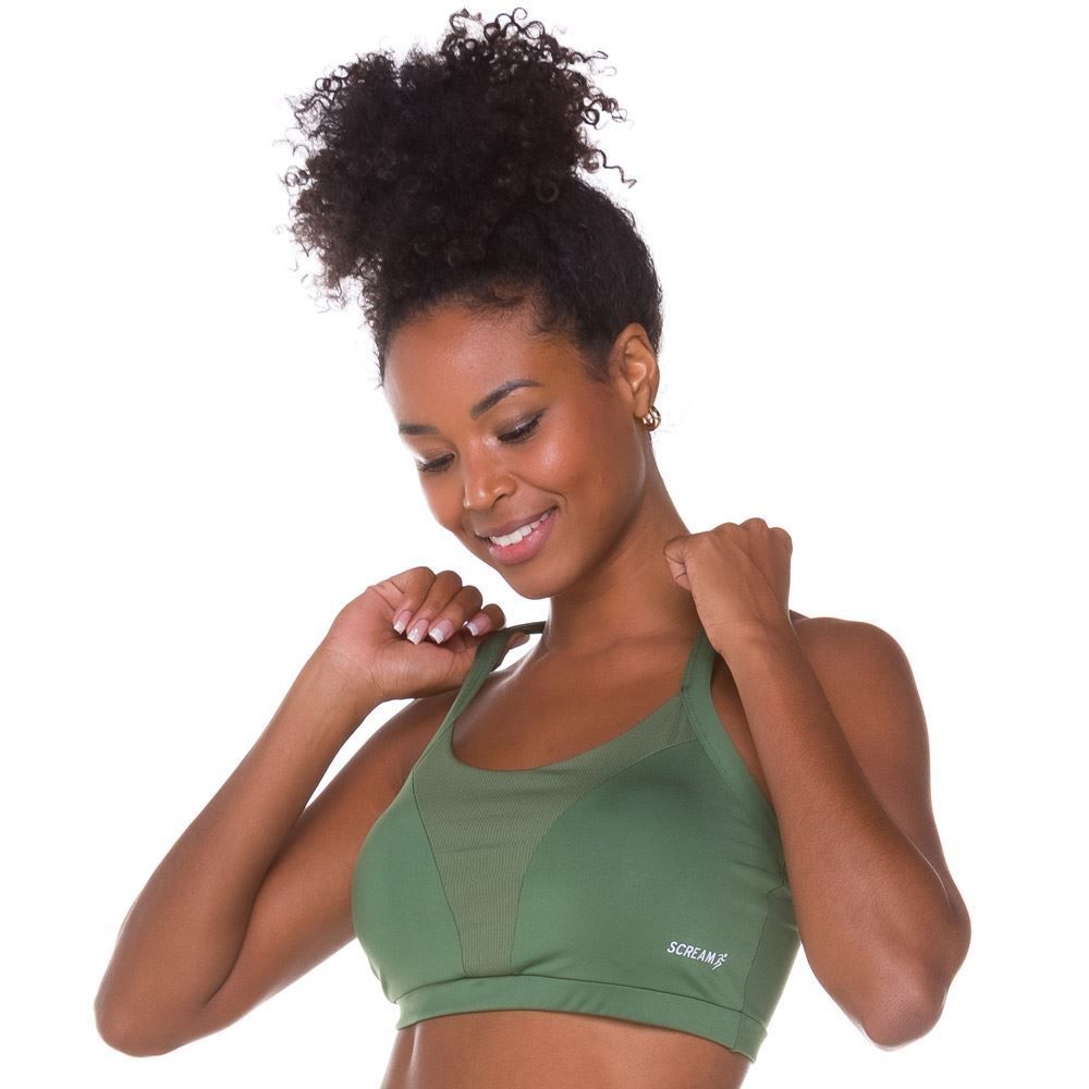 Top Alças Centro Poliéster Scream