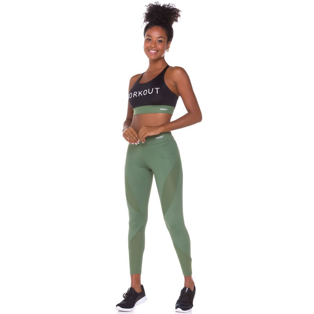 Top Alças Elástico Workout Scream