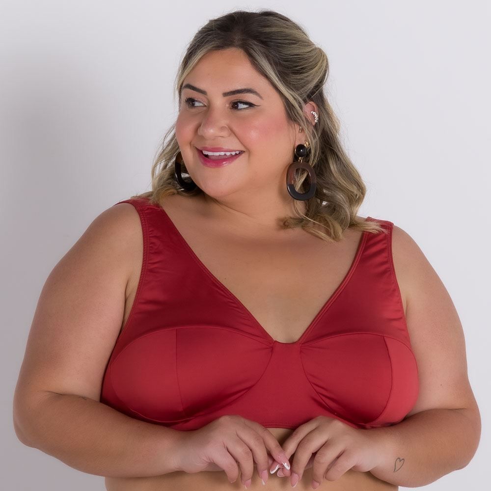 Top Biquíni Alça Reforçada Plus Patrícia Foster Mais