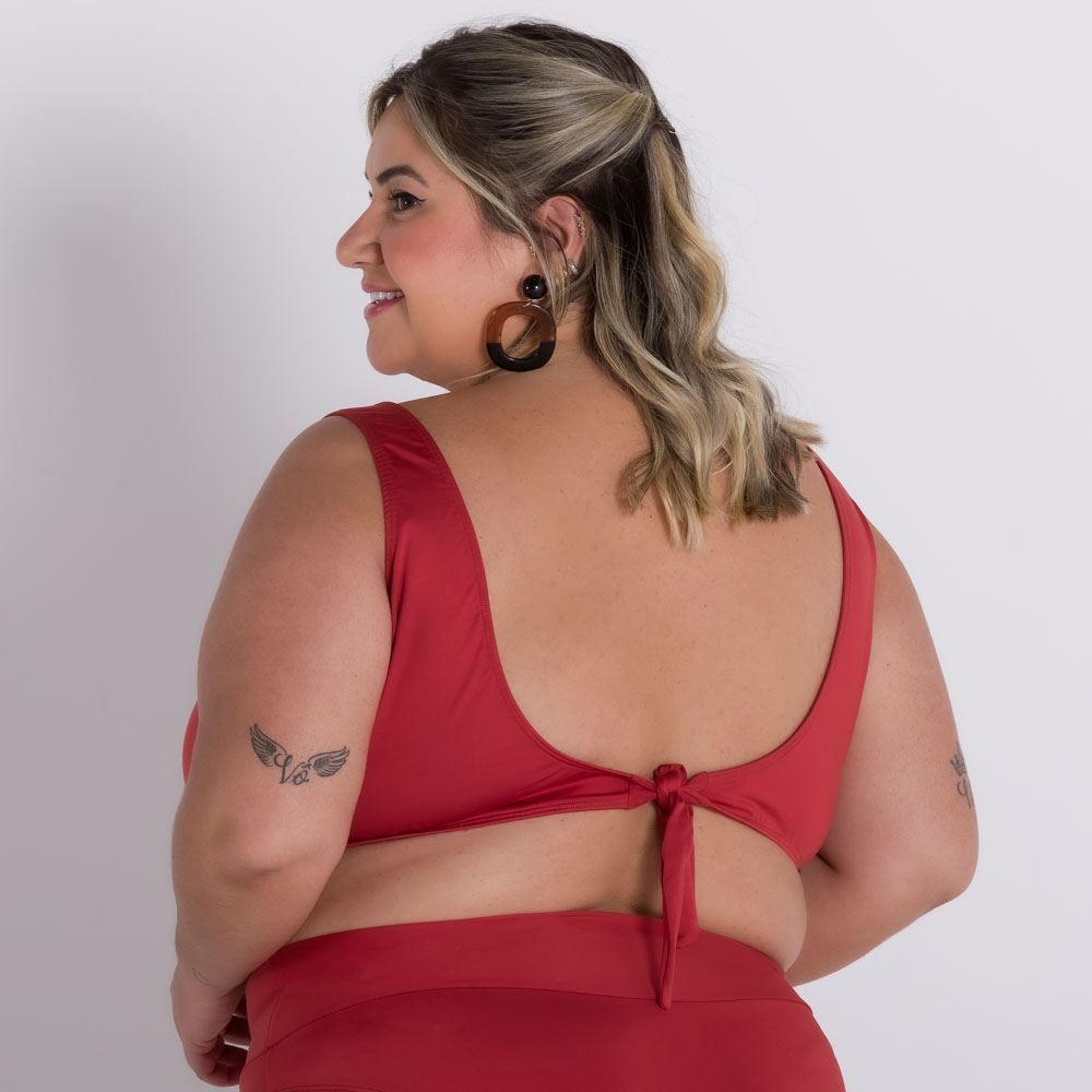 Top Biquíni Alça Reforçada Plus Patrícia Foster Mais