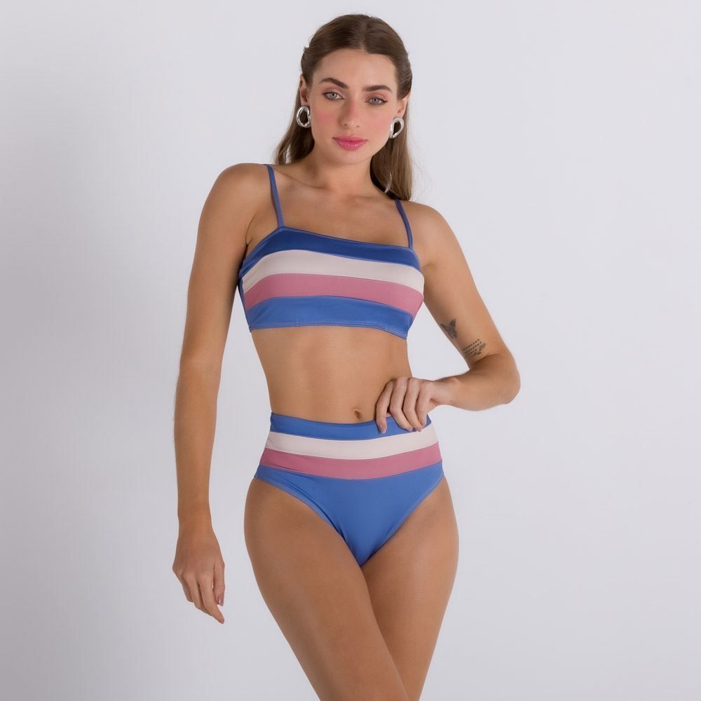 Top Biquíni Bloco de Cores Boby Blues