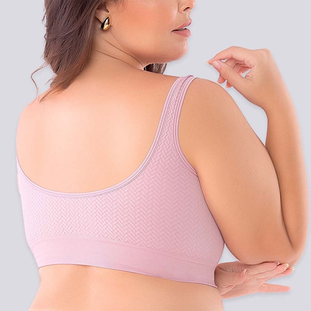 Top Sem Costura Feminino Jacquard