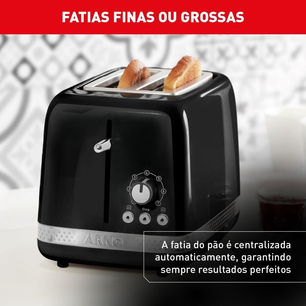 Torradeira Arno Soleil com 7 Níveis de Tostagem 