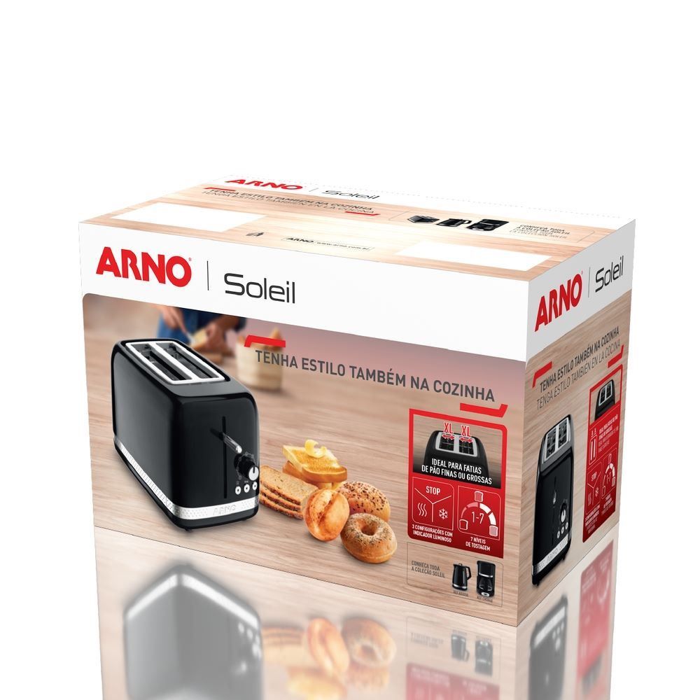 Torradeira Arno Soleil com 7 Níveis de Tostagem 