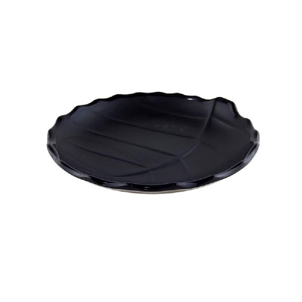 Travessa De Folha Para Sushi Gourmet Havan Casa 15Cm - Preto