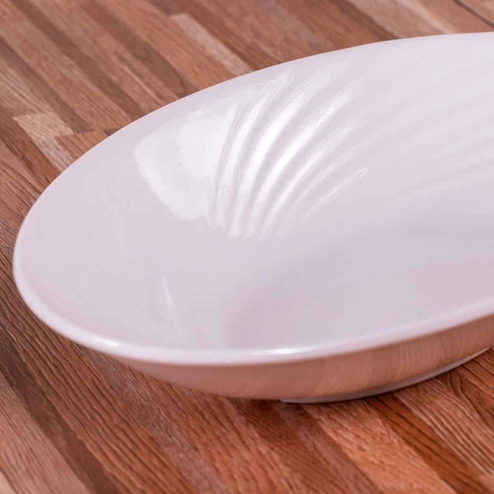 Travessa Oval Melamina Napoli Havan Casa 1,3 Litros - Branco