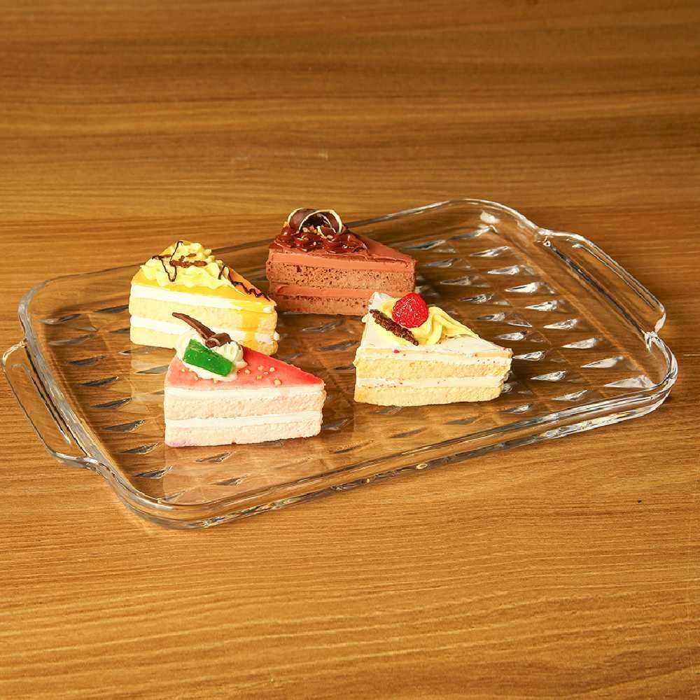 Travessa Retangular Decorativa Tattile L Hermitage - Cristal