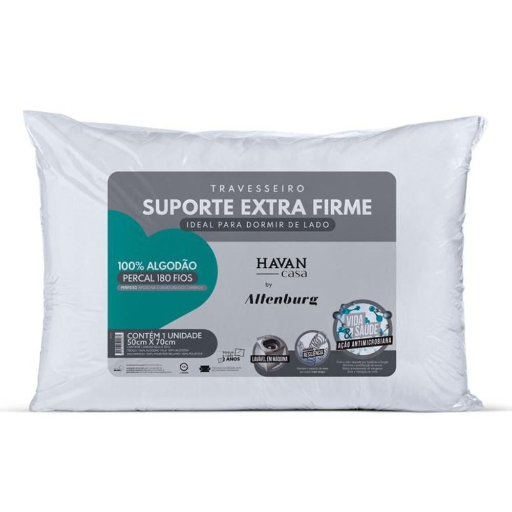 Travesseiro Extra Firme Havan Casa By Altenburg - Branco