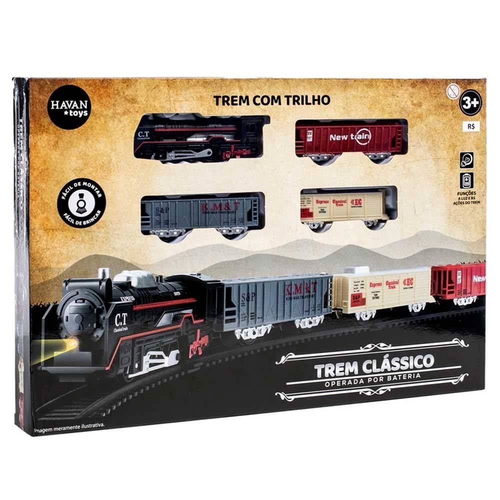 Trem Clássico Com Trilho Havan Toys - HBR0245
